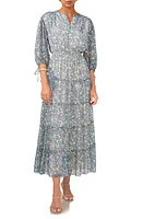 1.STATE Floral Tiered Chiffon Maxi Dress Bluestone at Nordstrom,