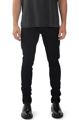 PURPLE BRAND Resin Coated Skinny Jeans Black at Nordstrom, X