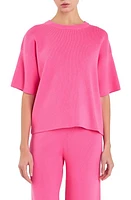 English Factory Rib Elbow Sleeve Sweater at Nordstrom,