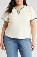 Wit & Wisdom Stitch Trim Top Ecru Multi at Nordstrom,