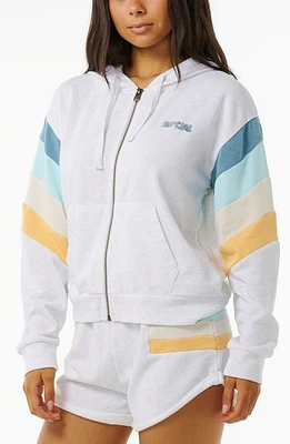 Rip Curl Surf Revival Colorblock Zip-Up Fleece Hoodie at Nordstrom,