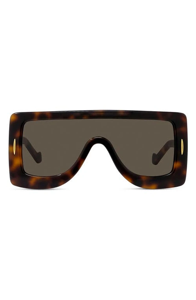 Loewe Chunky Anagram 122mm Square Sunglasses in Dark Havana /Brown at Nordstrom