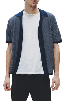 rag & bone Harvey Knit Camp Shirt Sage at Nordstrom,