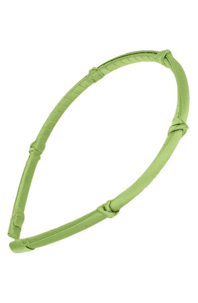 L. Erickson Five-Knot Silk Charmeuse Headband in Sweet Pea at Nordstrom