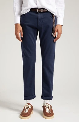 Eleventy Five-Pocket Stretch Denim Pants Navy at Nordstrom,