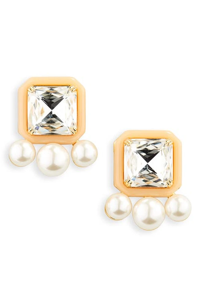 Lele Sadoughi Paddle Button Earrings in Bisque at Nordstrom