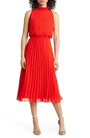 Sam Edelman Smocked Plissé Midi Dress at Nordstrom,