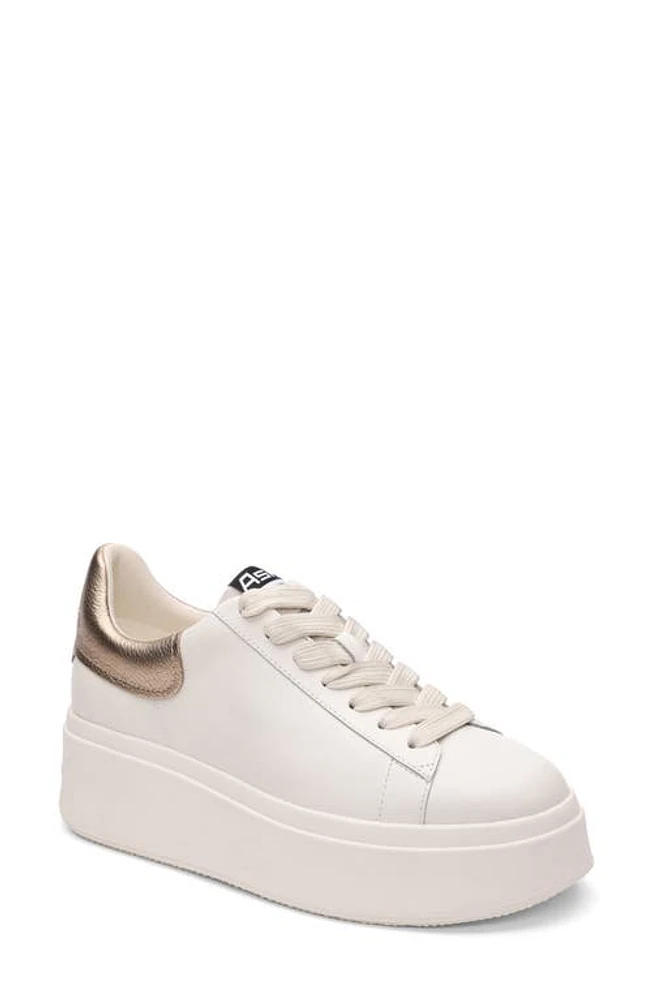 Ash Moby Platform Sneaker Gardenia/Gold at Nordstrom,