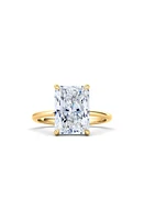 HauteCarat Radiant Cut Lab Created Diamond 18K Gold Ring in Gold at Nordstrom