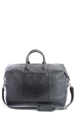 ROYCE New York Weekender Leather Duffle Bag in Black at Nordstrom