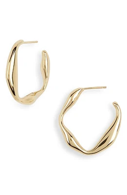 FARIS Onda Small Wavy Hoops in Gold at Nordstrom