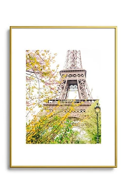 Deny Designs Eiffel Tower Framed Art Print in Golden Tones at Nordstrom