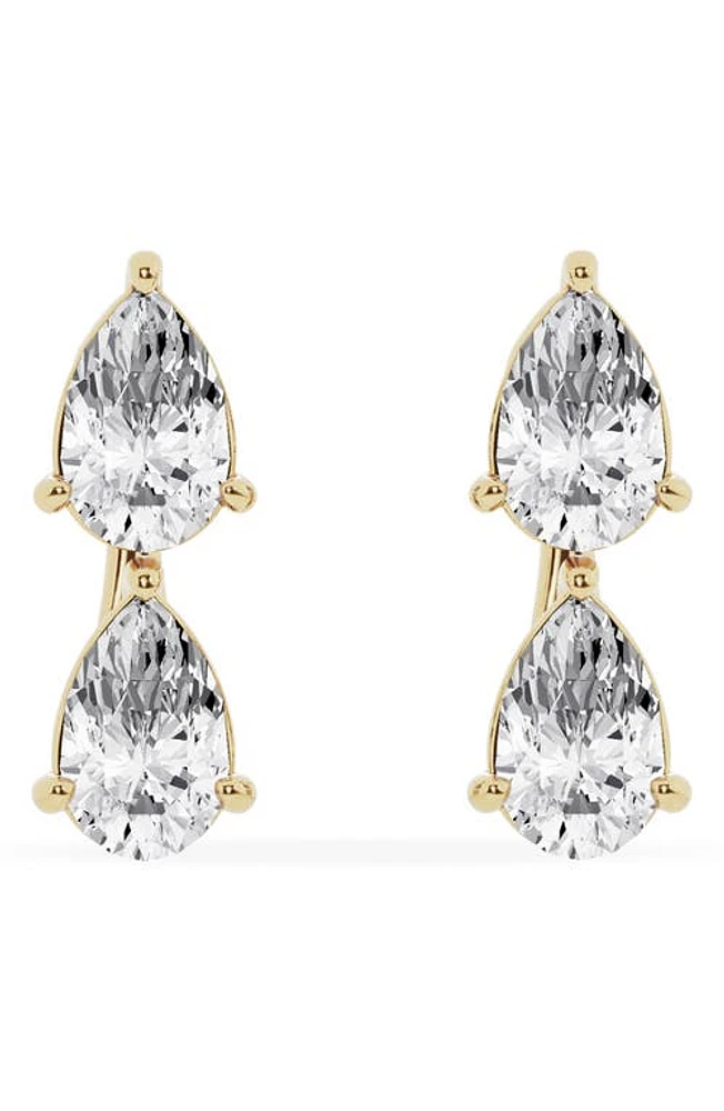 Jennifer Fisher Pear Cut Lab Created Diamond Fashion Stud Earrings in 18K Yellow Gold at Nordstrom