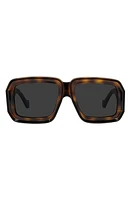 Loewe x Paula's Ibiza 56mm Mask Sunglasses in Shiny Classic Havana/Smoke at Nordstrom