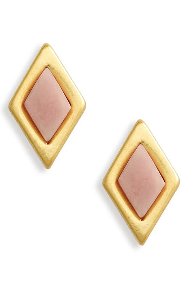 Madewell Valley Stone Stud Earrings in Rhodonite at Nordstrom