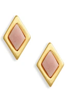 Madewell Valley Stone Stud Earrings in Rhodonite at Nordstrom