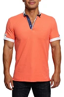 Maceoo Mozart Coral Short Sleeve Cotton Polo at Nordstrom,