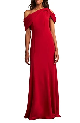 Tadashi Shoji One-Shoulder Column Gown Lava Red at Nordstrom,