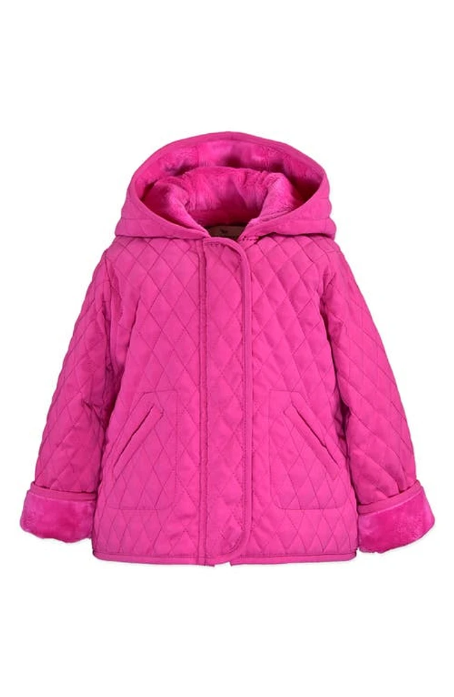 Widgeon Barn Faux Fur Lined Hooded Jacket Magenta at Nordstrom,