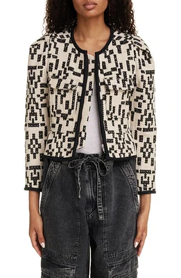 Isabel Marant Étoile Deliona Three-Quarter Sleeve Knit Jacket Black at Nordstrom, Us