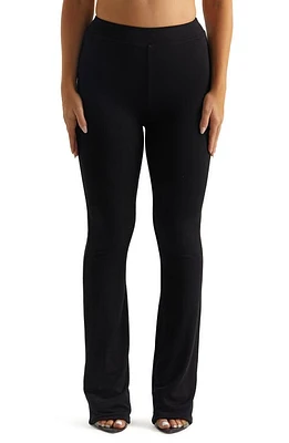 Naked Wardrobe High Waist Bootcut Pants Black at Nordstrom,