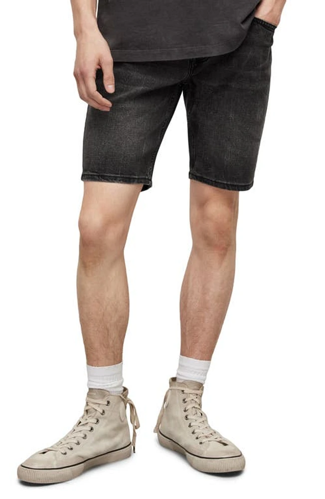 AllSaints Switch Denim Shorts Washed Black at Nordstrom,