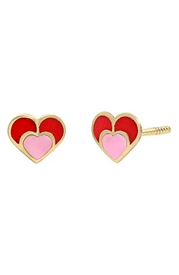 Bony Levy Kids' 14K Gold Heart Stud Earrings in 14K Yellow Gold at Nordstrom