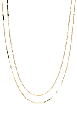 Lana Laser Rectangle Double Strand Necklace in Gold at Nordstrom, Size 18