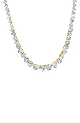 Crislu Graduated Cubic Zirconia Tennis Necklace in Gold at Nordstrom