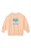 The Sunday Collective Kids' Weekend Organic Cotton Graphic Sweatshirt Peach at Nordstrom,