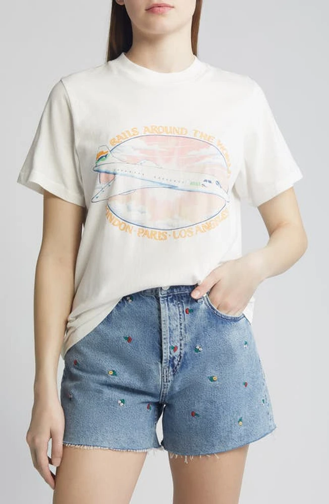 Rails Airline Oversize Graphic T-Shirt Around The World at Nordstrom,