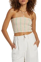 Billabong Keep It Simple Smocked Strapless Crop Top at Nordstrom,