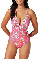 Tommy Bahama Summer Floral Reversible One-Piece Swimsuit Coral Coast Rev at Nordstrom,