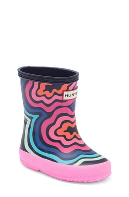 Hunter Kids' Original First Classic Waterproof Rain Boot Blue Ripple at Nordstrom, M