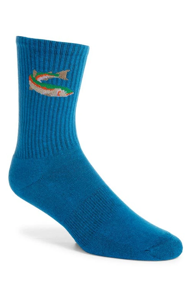 American Trench Fish out of Water Crew Socks in Royal at Nordstrom