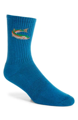 American Trench Fish out of Water Crew Socks in Royal at Nordstrom