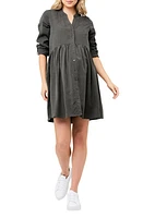 Ripe Maternity Demi Pleated Button-Up Dress at Nordstrom,