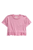 Treasure & Bond Kids' Ruffle Hem Cotton Crop T-Shirt at