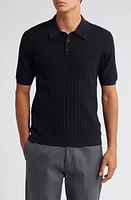 Wax London Naples Polo Sweater Midnight at Nordstrom,