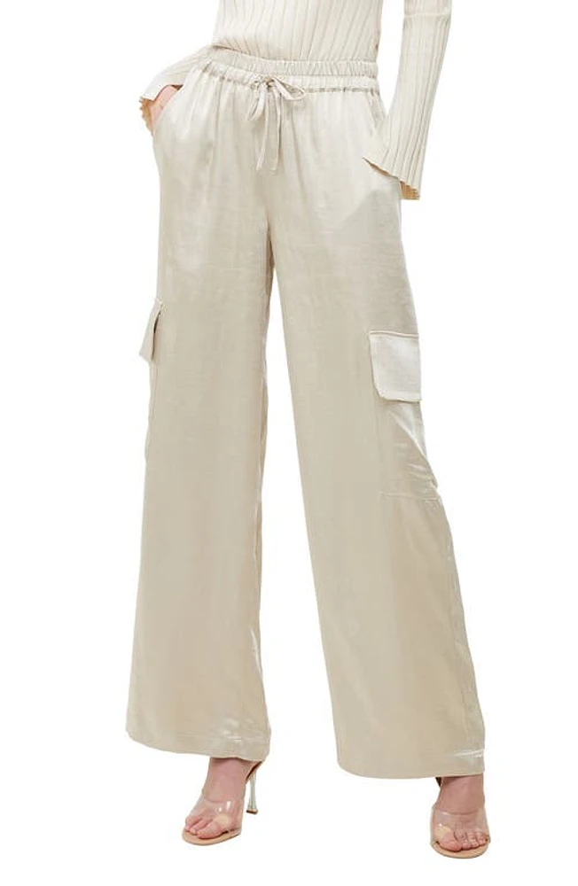 French Connection Chloetta Satin Cargo Pants at Nordstrom,