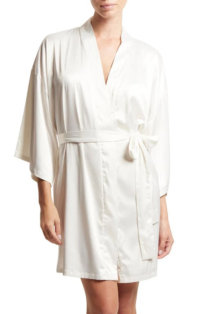 Hanky Panky Happily Ever After Satin Wrap Robe Light Ivory at Nordstrom,