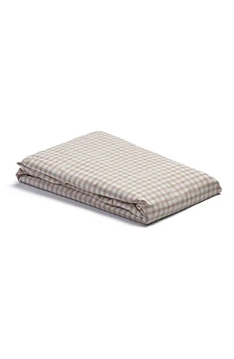 PIGLET IN BED 200 Thread Count Gingham Percale Fitted Sheet in Cafe Au Lait at Nordstrom, Size Twin