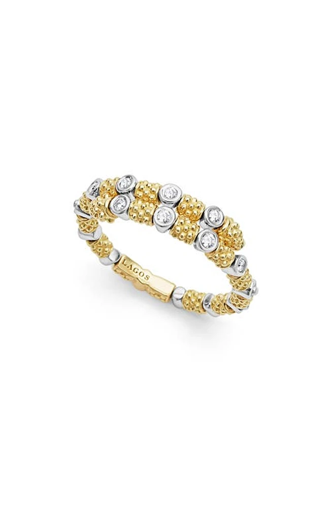 LAGOS Signature Caviar Superfine Diamond Wrap Ring in Gold at Nordstrom