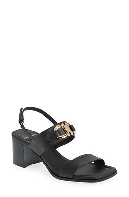 FERRAGAMO Lou Gancio Slingback Sandal Black at Nordstrom,