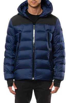 The Recycled Planet Company Recycled Down Puffer Coat in Deep Blue at Nordstrom, Size X-Large