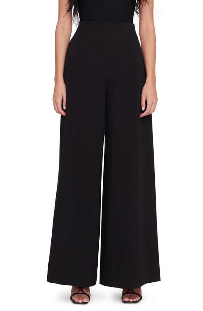 STAUD Caleb High Waist Wide Leg Pants Black at Nordstrom,