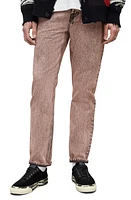 AllSaints Curtis Overdye Slim Fit Jeans Ash Pink at Nordstrom,