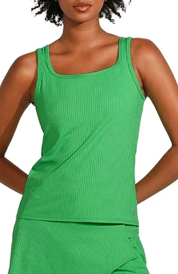 EleVen by Venus Williams Cross Court Rib Tank in Island Green at Nordstrom, Size Large