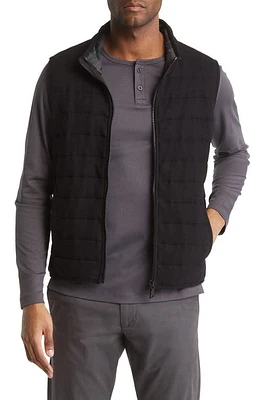 Stone Rose Jersey Fleece Puffer Vest Black at Nordstrom,