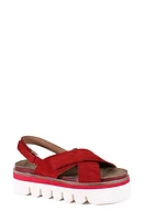 Diba True Razzle Dazz Slingback Platform Sandal Red at Nordstrom,